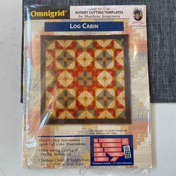 Omnigrid Log Cabin Rotary Cutting Templates Sharlene Jorgenson UNOPENED - Picture 1 of 5